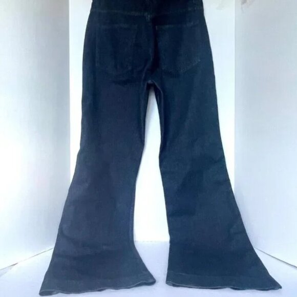 Share J Crew Wide Leg Trouser Jean Womens 30 TALL Blue High Rise Indigo Stretch - Picture 7 of 10